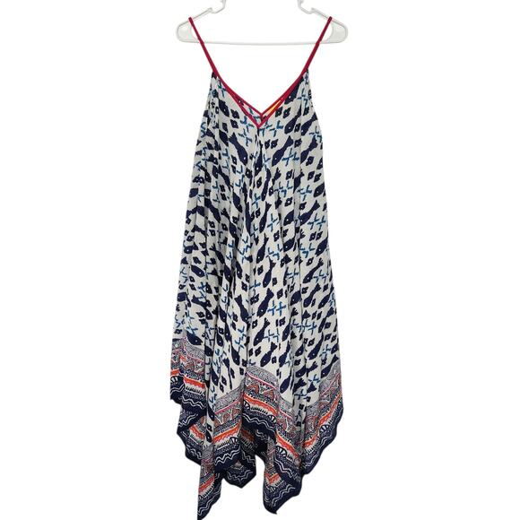 Roberta Roller Rabbit Fish Printed Scarf Dress O/S Beach‎ Resortwear Vacation - Picture 1 of 8